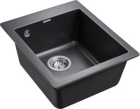 Комплект Мойка Paulmark Kante 40 PM104249-BL черный + Измельчитель Bone Crusher BC 1000-AS