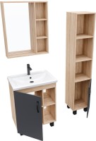 Мебель для ванной комнаты Grossman Флай 60 дуб сонома, серая