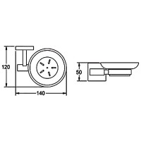 Мыльница Rose RG30H RG3003H золото, черный