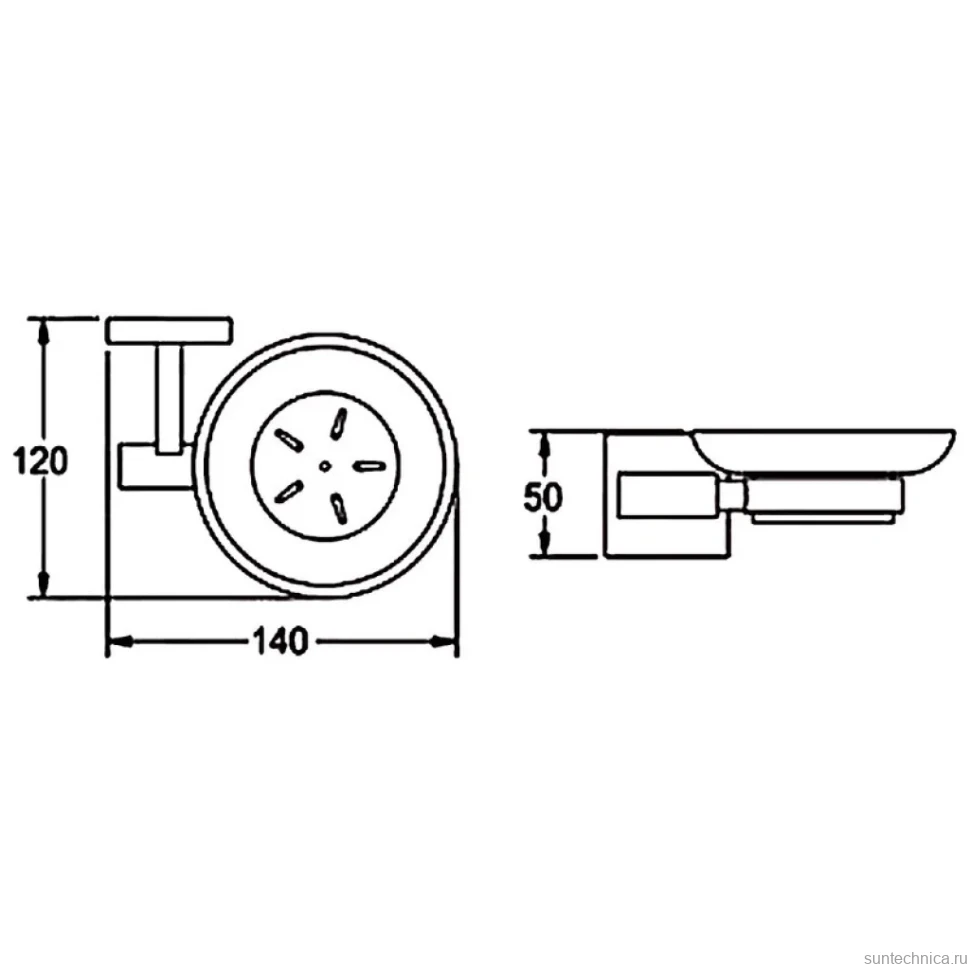 Мыльница Rose RG30H RG3003H золото, черный
