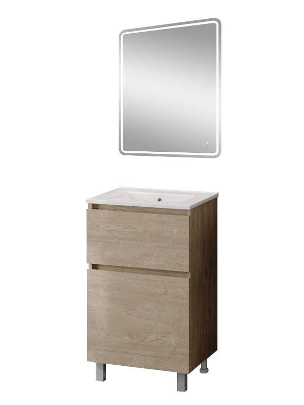 Мебель для ванной комнаты Teymi Laina 50 напольная, светлый дуб