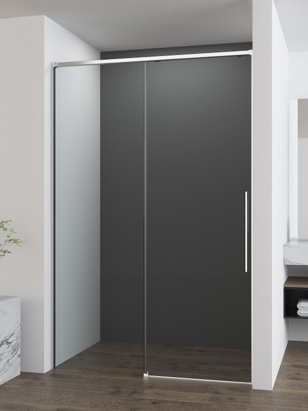 Душевая дверь в нишу Vincea Ultima VDS-7UL140CL 140 см, профиль хром, стекло прозрачное