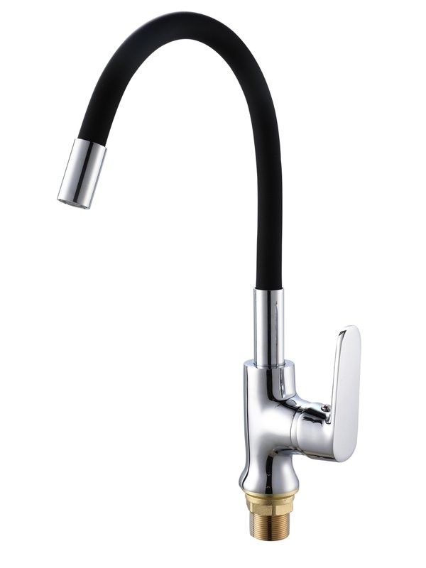 Смеситель для кухни РМС SL123BL SL123BL-016F-1 чёрный, хром