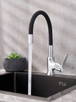 Смеситель для кухни РМС SL123BL SL123BL-016F-1 чёрный, хром
