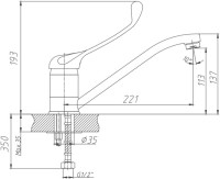 Смеситель для раковины Haiba HB4254 для медицинских учреждений