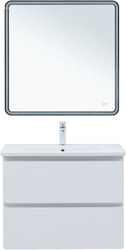 Тумба под раковину без столешницы Aquanet Эмбер 80 белая матовая