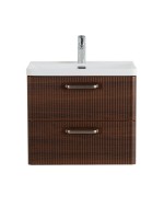 Мебель для ванной комнаты BelBagno Due 60 ручки матовый атласный никель, noce