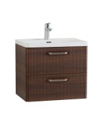 Мебель для ванной комнаты BelBagno Due 60 ручки матовый атласный никель, noce