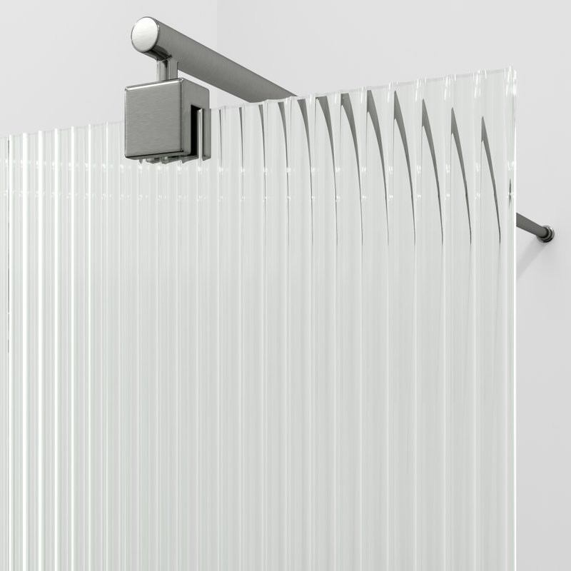 Душевая перегородка Wasserkraft Rur 30W 90 см, профиль графит, стекло рифленое