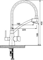 Смеситель для кухни Gappo G4398-1 с гибким изливом, бронза, черный
