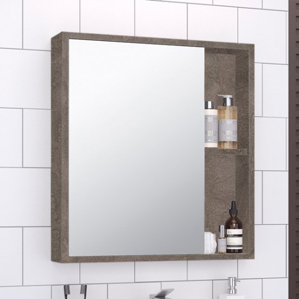 Зеркало-шкаф Runo Эко 52 железный камень