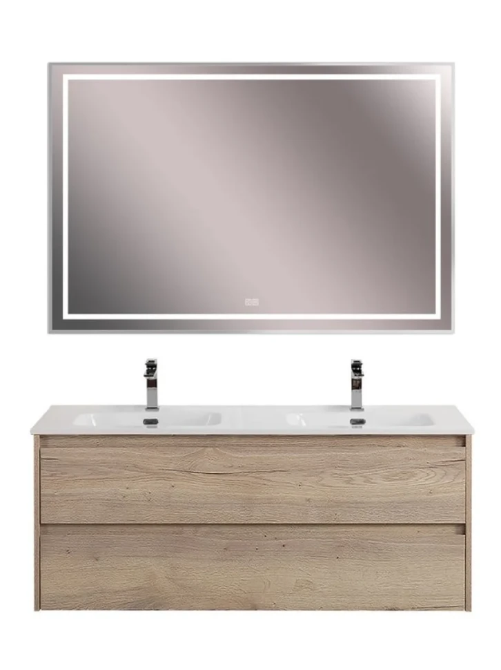 Мебель для ванной комнаты BelBagno Kraft 120 для двоих, rovere galifax bianco
