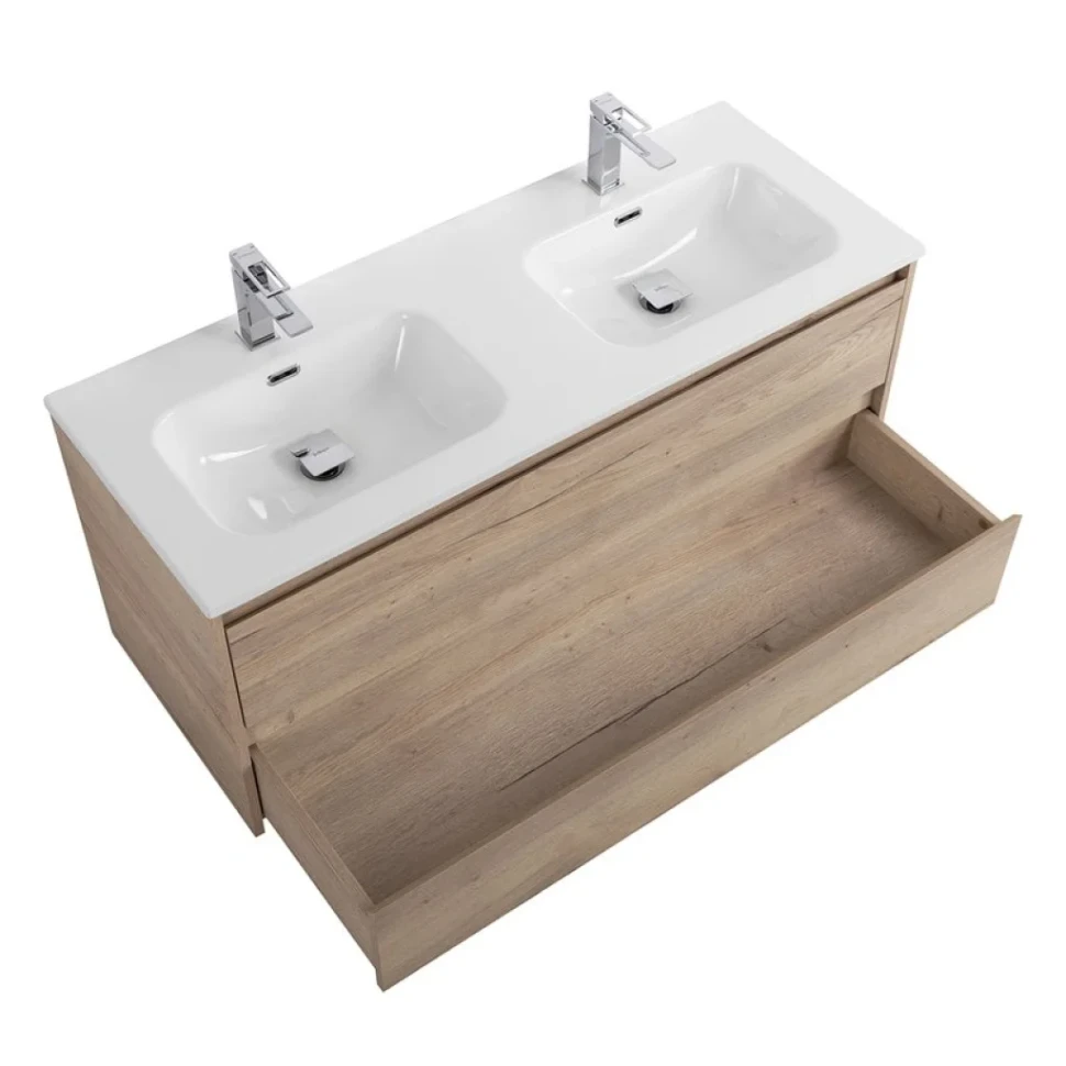 Мебель для ванной комнаты BelBagno Kraft 120 для двоих, rovere galifax bianco