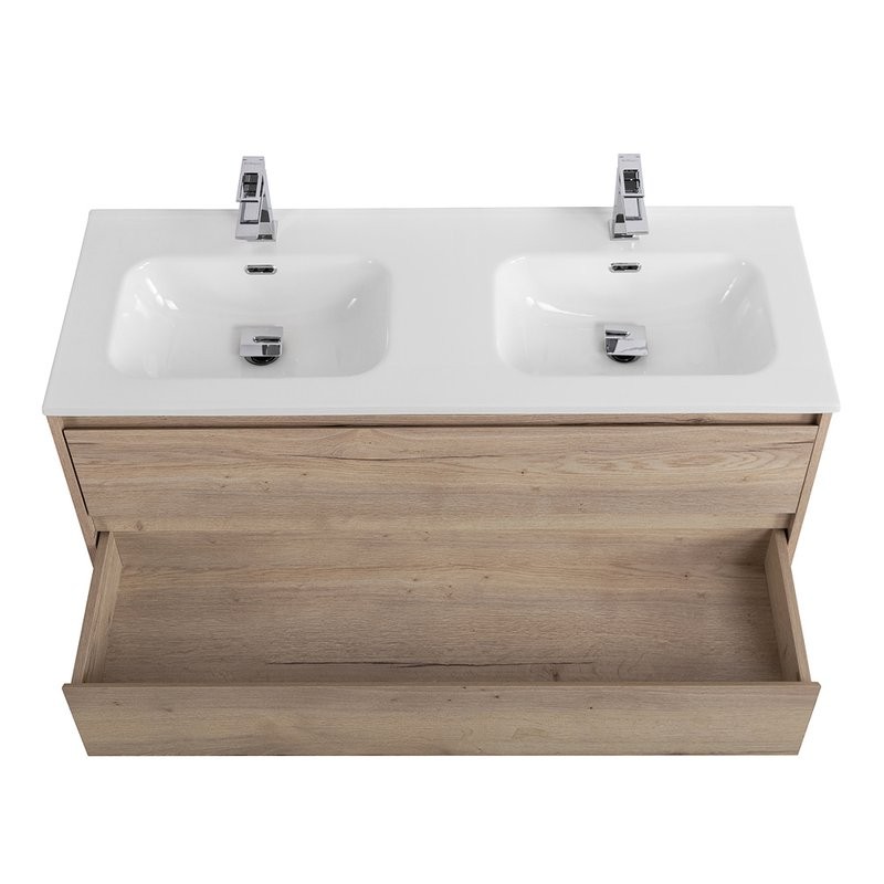 Мебель для ванной комнаты BelBagno Kraft 120 для двоих, rovere galifax bianco