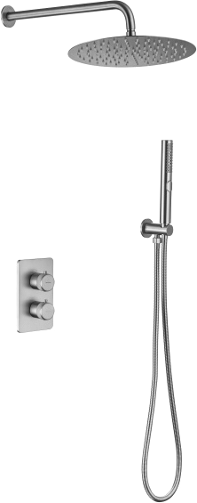 Душевой комплект Allen Brau Priority 5.31013-BN С ВНУТРЕННЕЙ ЧАСТЬЮ, брашировнный никель