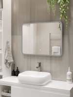 Зеркало CONTINENT Led Bruno 80х60 см, сенсорное, с холодной подсветкой