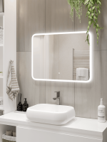 Зеркало CONTINENT Led Bruno 80х60 см, сенсорное, с холодной подсветкой