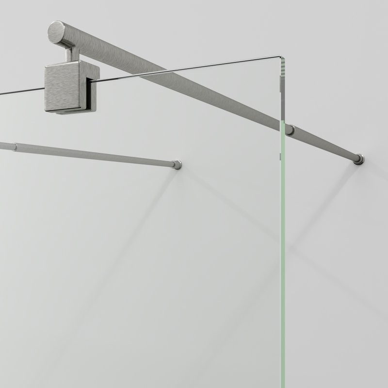 Душевая перегородка Wasserkraft Vechte 60W 60W46BN 110 см, стабилизатор никель, стекло прозрачное