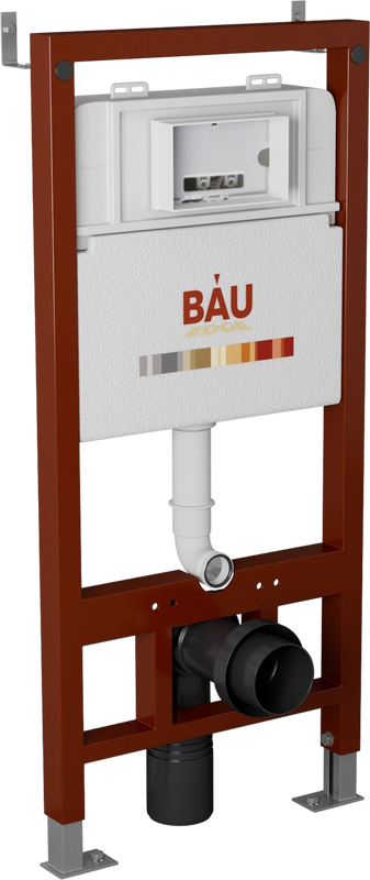 Комплект Унитаз подвесной Bauedge Bau Dream безободковый, с микролифтом + Инсталляция Bau Pro + Кнопка Dream, белая