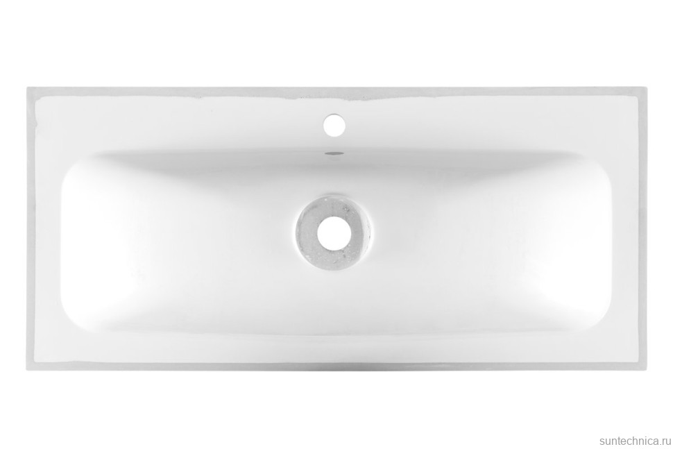 Тумба с раковиной Aquanet Арт 100 подвесная, белая матовая