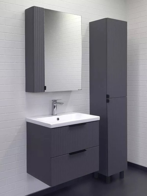 Зеркало-шкаф Comforty Лима 60 антрацит