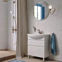 Тумба под раковину без столешницы Aqwella Rodos 85 напольная, белая