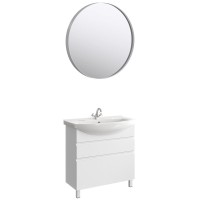 Тумба под раковину без столешницы Aqwella Rodos 85 напольная, белая