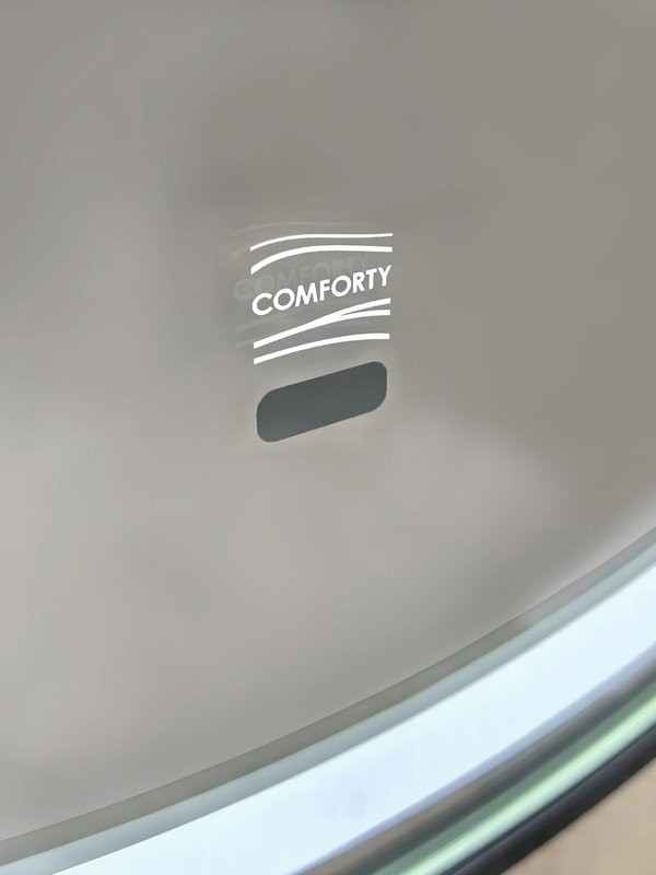 Зеркало круглое Comforty Лея 60 с подсветкой, бесконтактный сенсор, антизапотевание, матовое черное