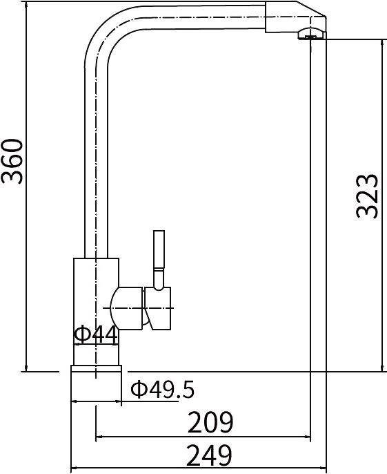 Смеситель для кухни Fashun A54909 сатин