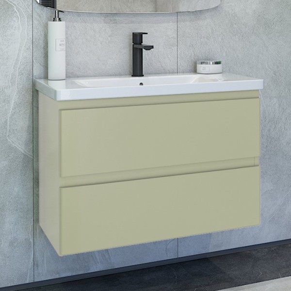 Тумба под раковину без столешницы Caprigo Forte 80 подвесная, фисташка