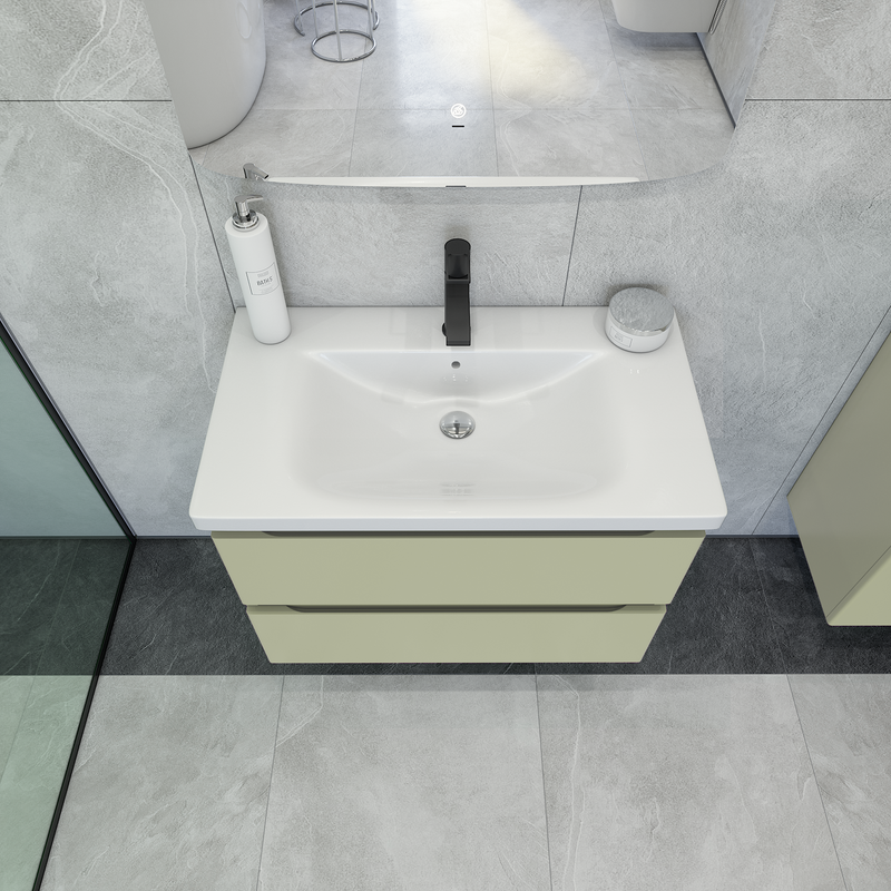 Тумба под раковину без столешницы Caprigo Forte 80 подвесная, фисташка