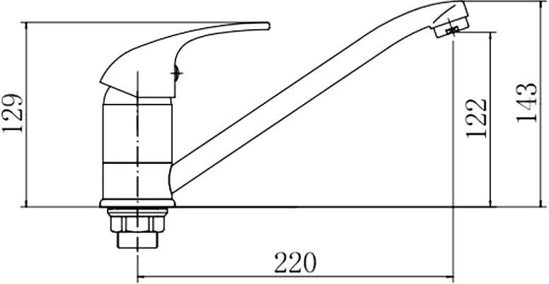 Смеситель для кухни Fashun A4903 хром