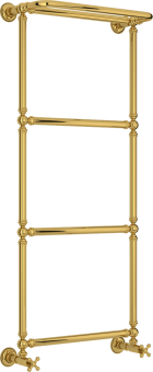 Полотенцесушитель водяной Сунержа Ренессанс 126x50, 5 секций, с полкой, золото