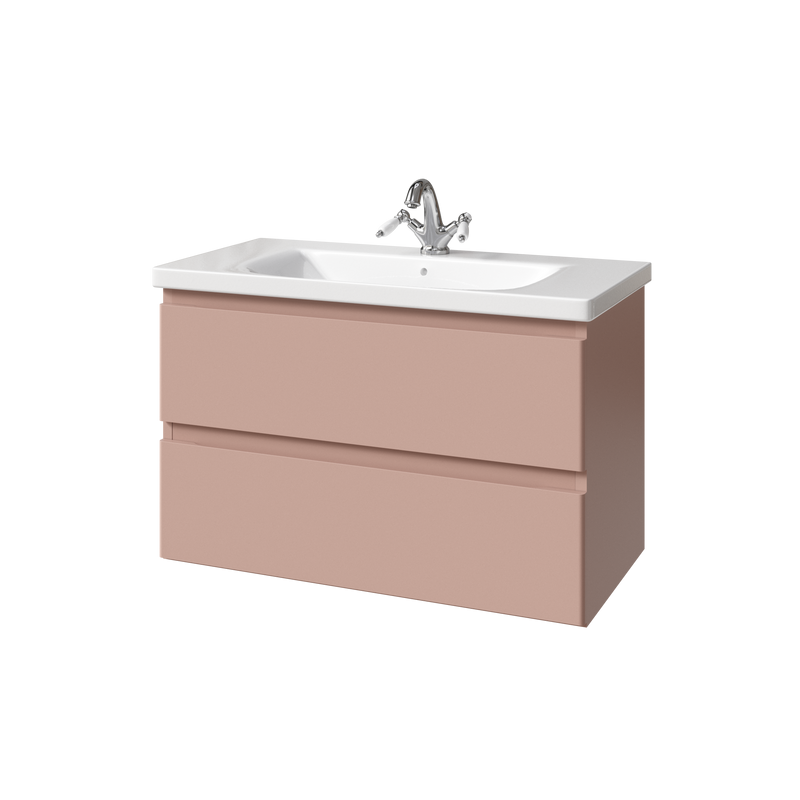 Тумба с раковиной Caprigo Forte 90 подвесная, пудра