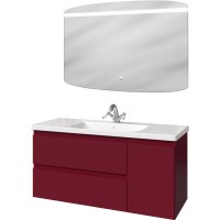 Мебель для ванной комнаты Caprigo Forte 120 R подвесная, бордовая