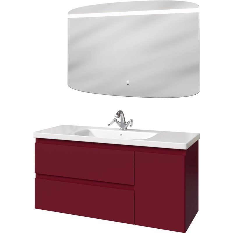 Мебель для ванной комнаты Caprigo Forte 120 R подвесная, бордовая
