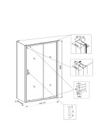 Душевой уголок Veconi Rovigo RV-046 110x120x195, профиль матовый хром, стекло прозрачное