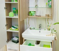 Тумба с раковиной Sanflor Ларго 70, швейцарский вяз, белый