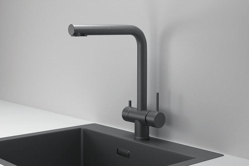 Смеситель для кухни Granula Kitchen Space 7011, графит матовый