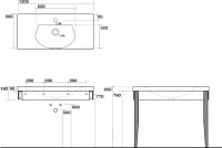 Раковина Kerasan Bentley 3932 120 см