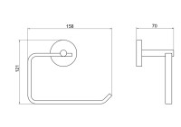 Держатель для туалетной бумаги AQUATEK Бетта AQ4608BGM оружейная сталь Держатель для туалетной бумаги AQUATEK Бетта AQ4608BGM оружейная сталь