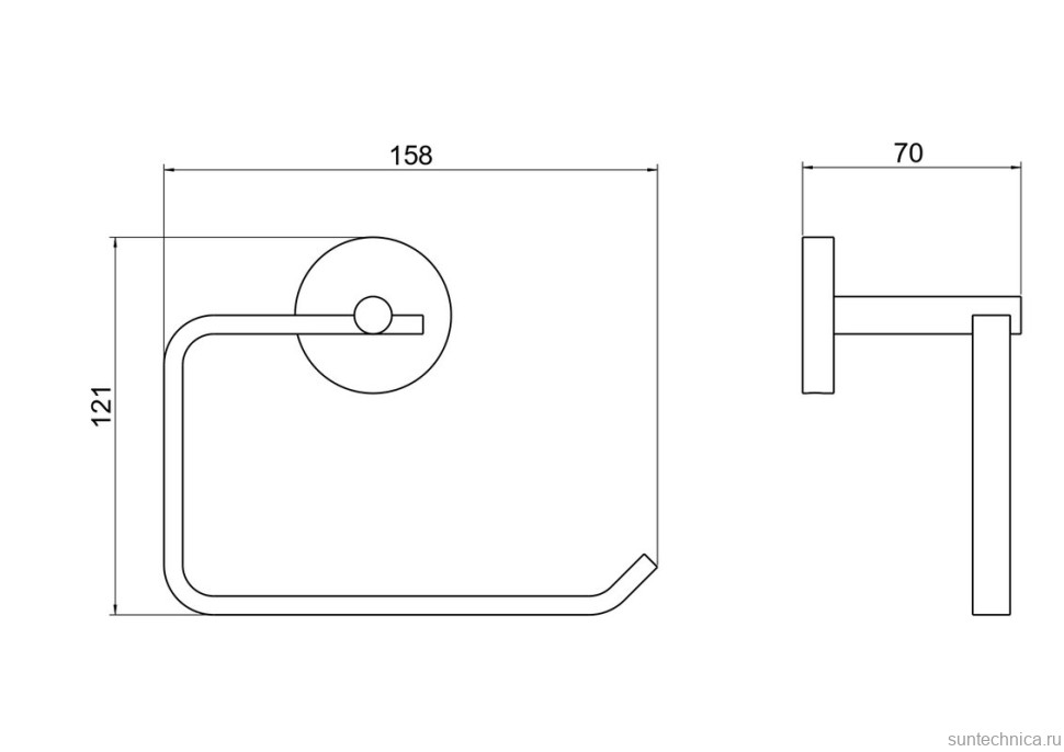 Держатель для туалетной бумаги AQUATEK Бетта AQ4608BGM оружейная сталь