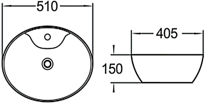 Накладная раковина SantiLine SL-1043