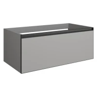 Тумба под раковину без столешницы Armadi Art Quatro 1 100 luna, профиль anthracite