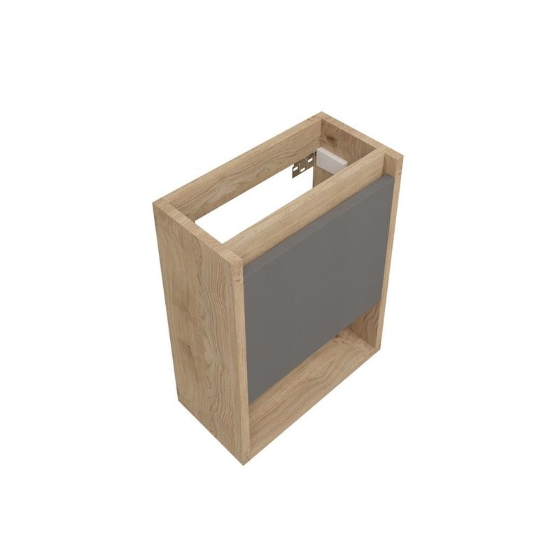 Тумба подвесная для ванной 37 см Teymi Nura корпус дуб фасад графит T60536