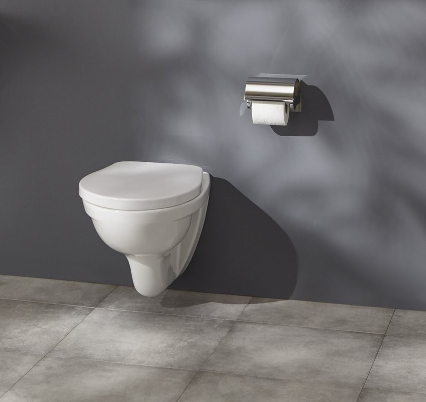 Комплект Унитаз подвесной Jacob Delafon Patio E4187 + Крышка E4267 + Инсталляция Geberit Duofix Delta 458.163.21.1 с кнопкой смыва, хром + Звукоизоляция