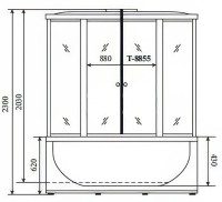 Душевой бокс Timo Comfort T-8855F Fabric Glass