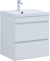 Тумба под раковину без столешницы Aquanet Нота new 60 подвесная, белая глянцевая