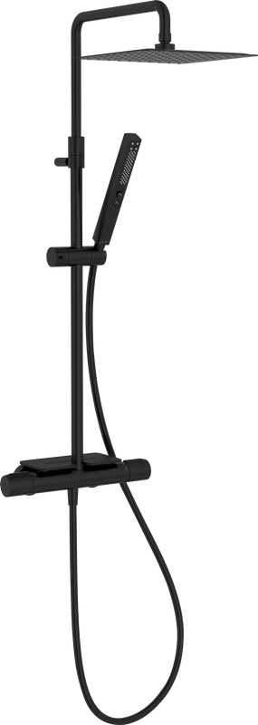 Душевая стойка Jacob Delafon Metro E26596-BL черная,  с полкой