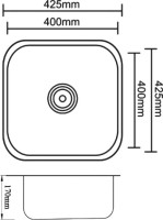 Комплект Мойка Zorg R ZR 4040 нержавеющая сталь + Измельчитель Inox D